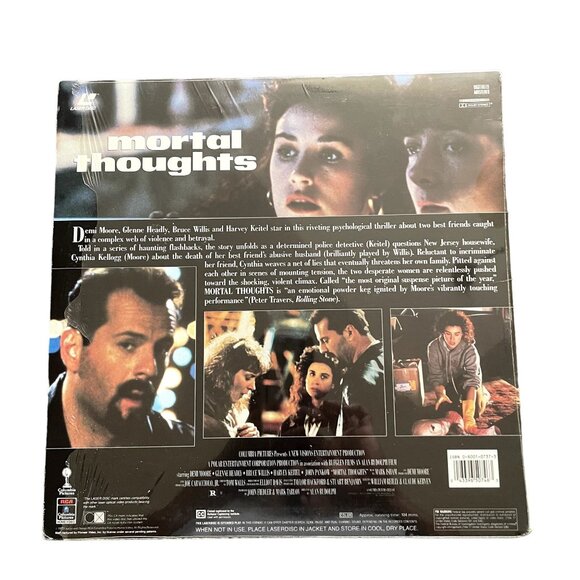 Mortal Thoughts Mystery Thriller Laserdisc 1991 R Demi Moore Glenne Headly Bruce - Picture 2 of 2